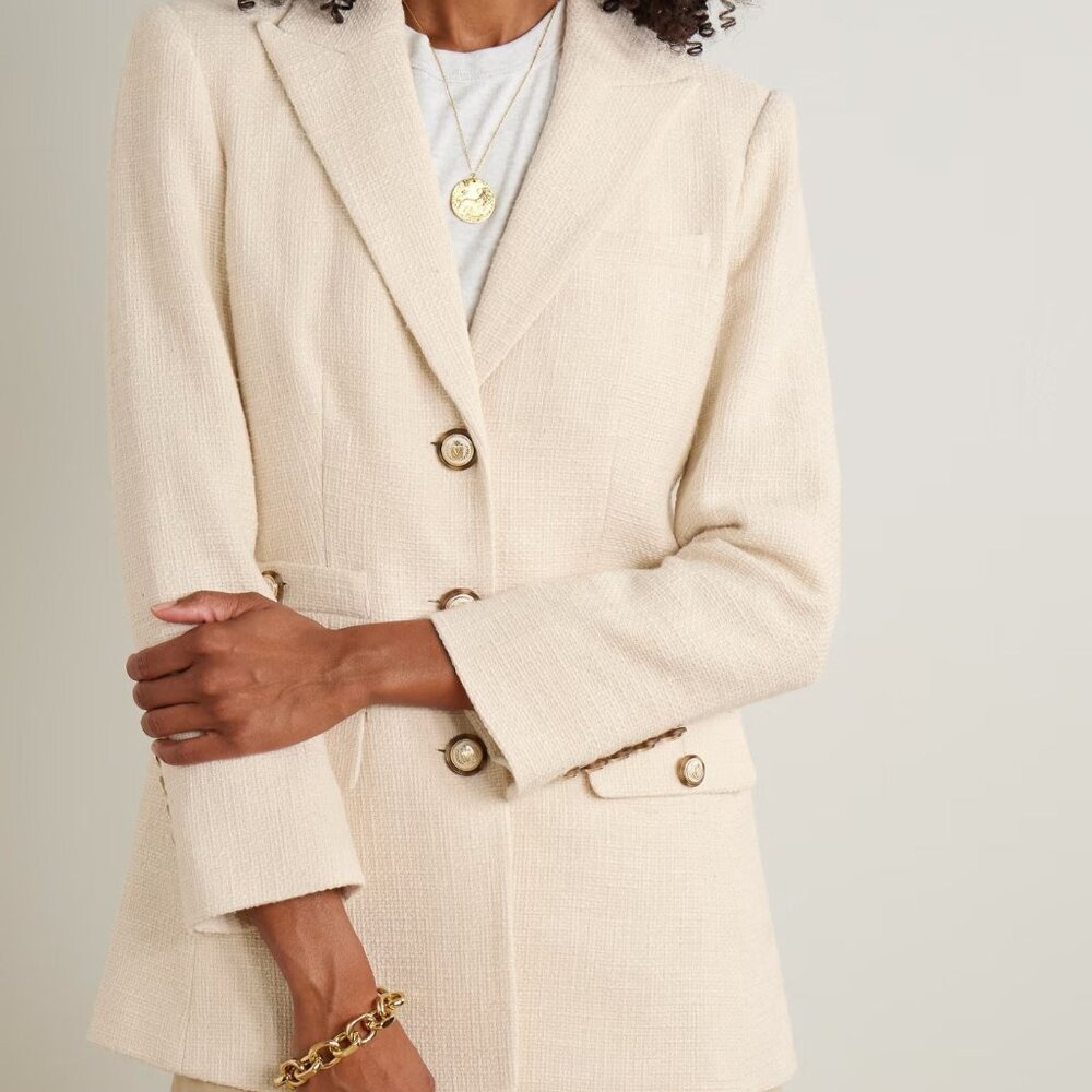 Veronica Beard Single-breasted Blazer, Terre Cotton Dickey Jacket, Size 6, NEW - Picture 9 of 10